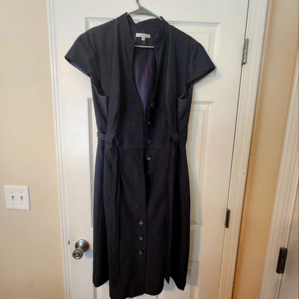 Polished Denim mid calf dress